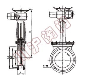 電動(dòng)刀型閘閥結(jié)構(gòu)圖