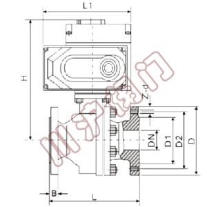 電動(dòng)法蘭球閥 結(jié)構(gòu)圖
