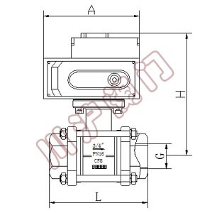 電動(dòng)內(nèi)螺紋球閥 結(jié)構(gòu)圖