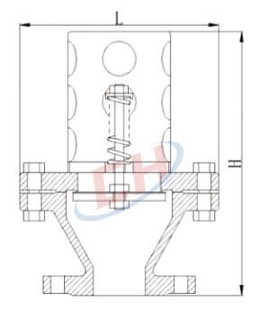真空負壓安全閥結(jié)構(gòu)圖