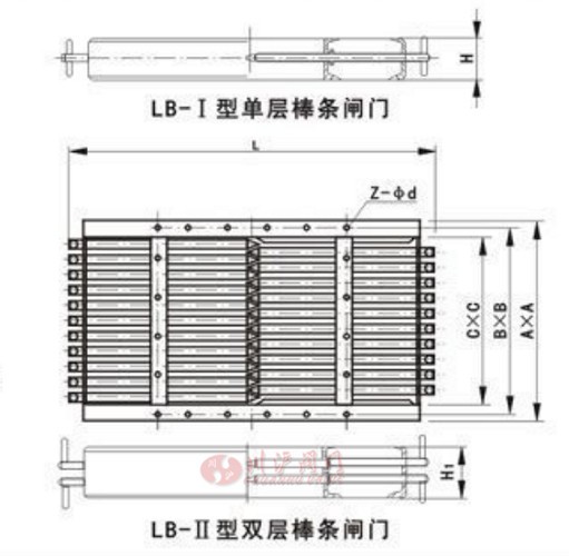 棒條閘門結(jié)構(gòu)圖